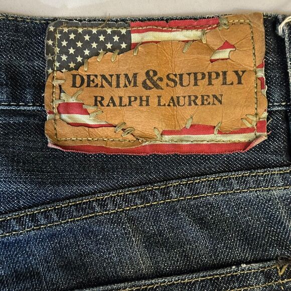 Ralph Lauren Denim & Supply Jeans Mens Actual Sz 32x29 Distressed Denim Straight - Picture 7 of 14